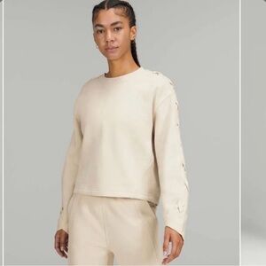 Lululemon Braided Sleeve Pullover White Opal
